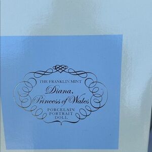 Franklin Mint Porcelain Portrait Doll Box - Blue and Gold